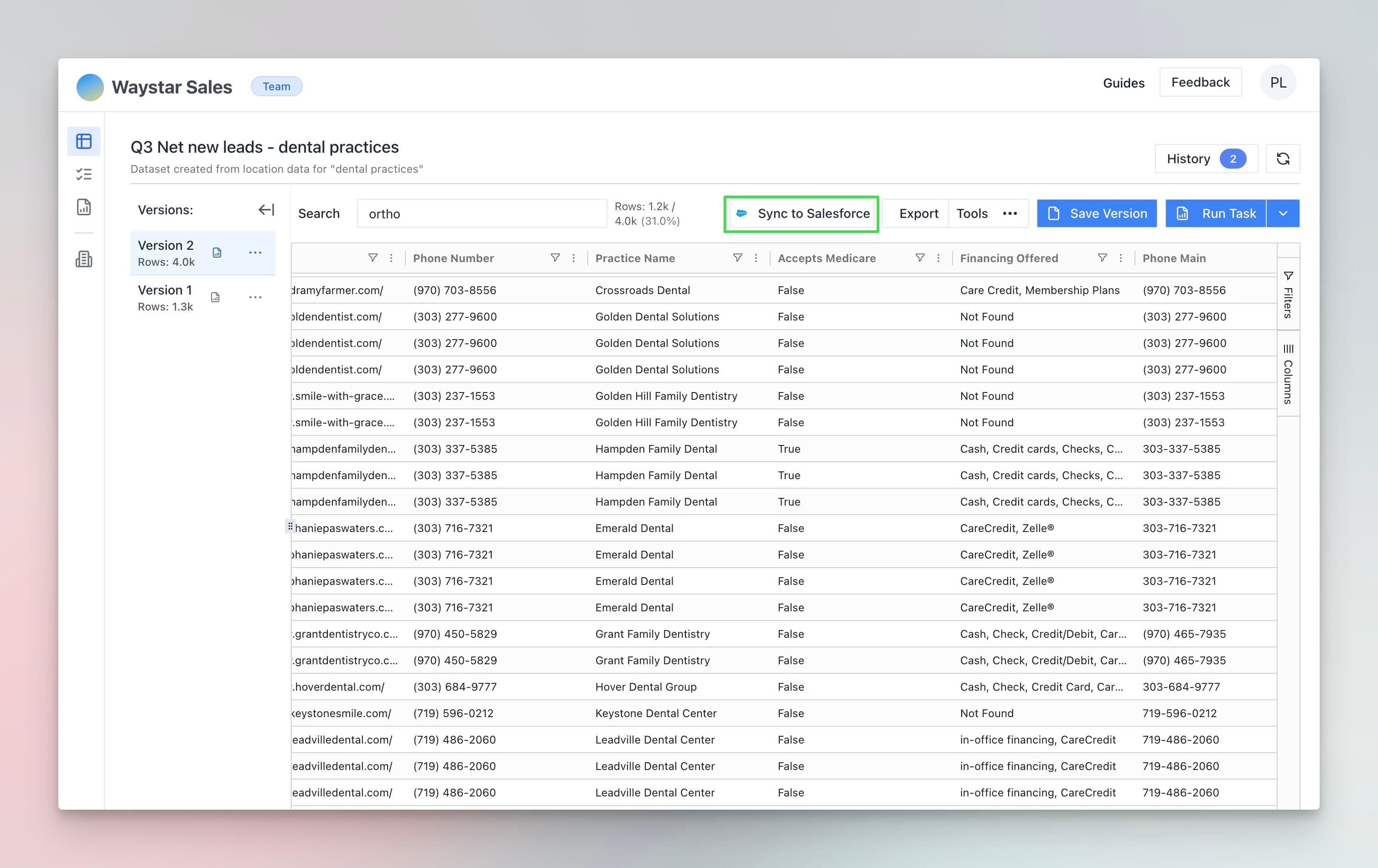 PromptLoop Salesforce AI agent enrichment
