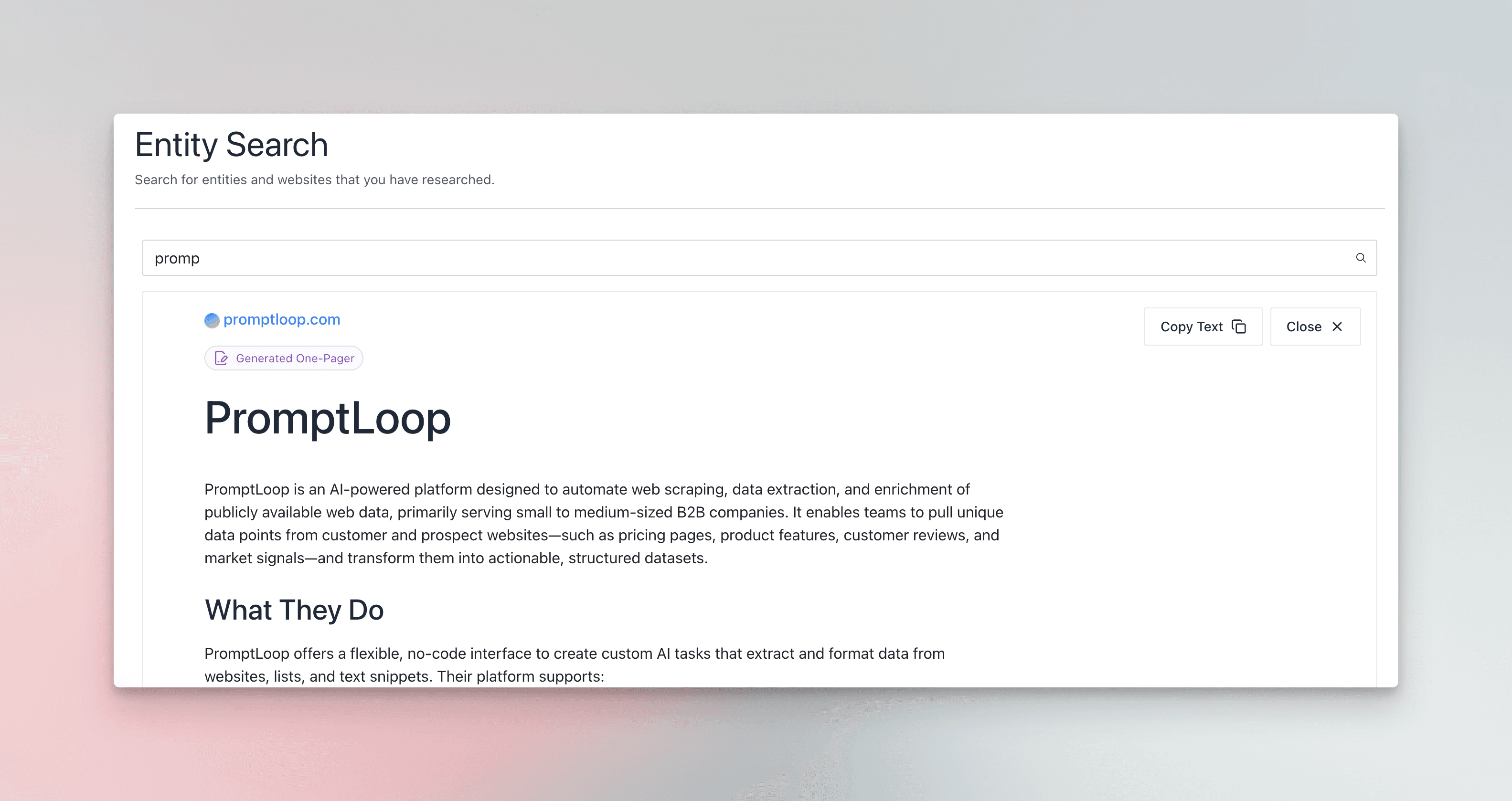 Entity-Research-Search